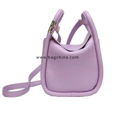 Solid Color PU Leather Bucket Bags For Women 2020 Summer Simple Lady Crossbody Shoulder Handbags Lady Fashion Totes