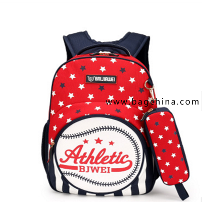 Dots and stripes school bag