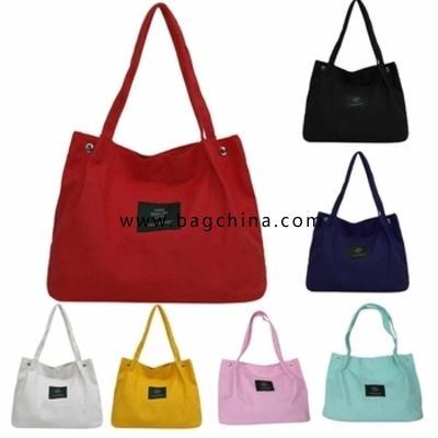 Girls Women Retro Female Simple Letter Canvas Bag Shoulder Bag Handbag Tote bag 