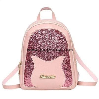 Girl's Small Backpack Fashion Shining Shoulder Bag for Women Back Pack for Teens 