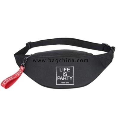 Life is Party Cross body Bag for Men Women Canvas Waist Bag 