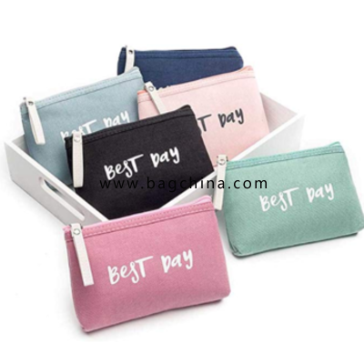 Mini Wallet for Women Coin Purse Zipper Closure Card Holders Purse with Best Day Print 