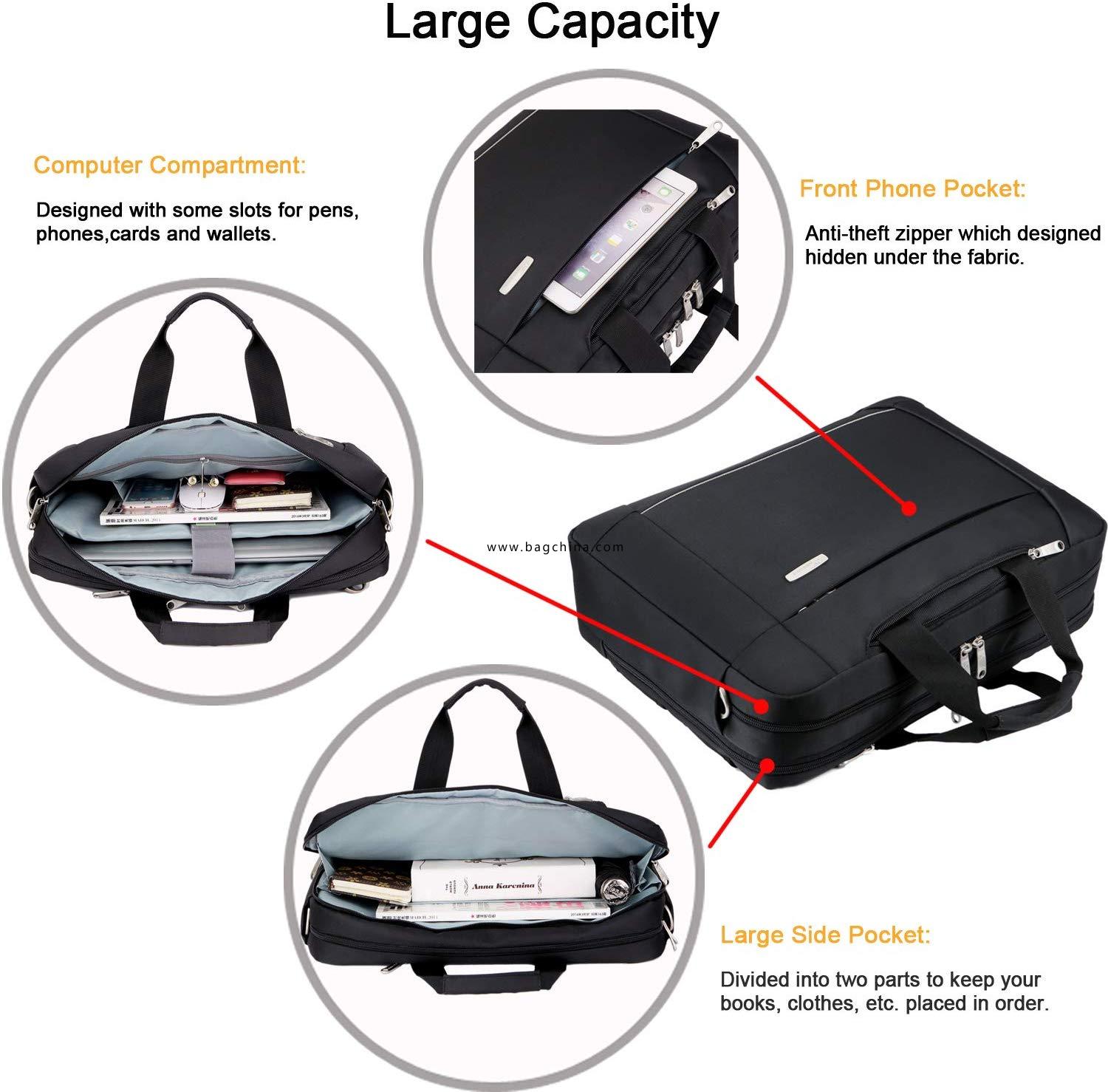 Laptop Bag Multi-Function Business Briefcase Waterproof Convertible Backpack