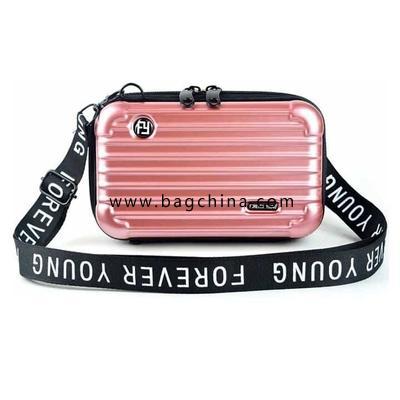 Fashion Designer Mini Hard Suitcase Wristlet Crossbody Handbag for Women Storage Box Cosmetic Case