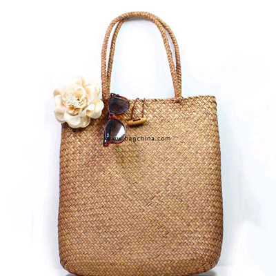 Women Handbag Summer Beach Bag Rattan Woven Handmade Knitted Straw Large Capacity Totes Women Shoulder Bag Bohemian