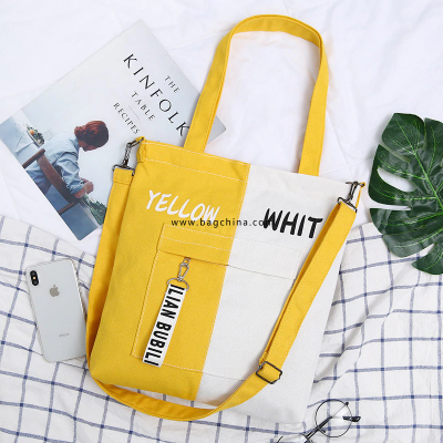 New Brand Shopping Bag Casual Shoulder Bag Woman Vintage Cotton Canvas Bag Simple Large Cloth Shopper Bags Beach Totes