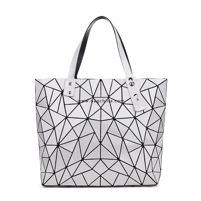 Handbag Female Folded Ladies Geometric Plaid Bag Fashion Casual Tote Women Handbag Shoulder Bag