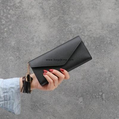 Long Womens Wallet Female Purses Tassel Coin Purse Card Holder Wallets Female Pu Leather Clutch Money Bag Pu Leather Wallet