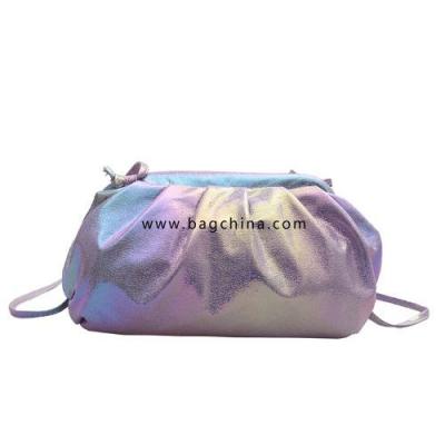 Laser Pleated Crossbody Bag 2020 Fashion New High-quality Leather Women's Designer Handbag Casual Travel Shoulder Bags