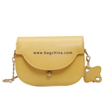 Mini female bag 2020 new PU leather crossbody bag chain shoulder crossbody bag solid color handbag travel crossbody bag