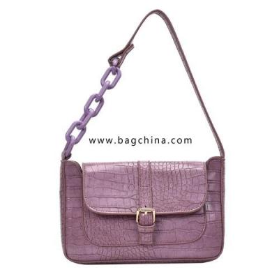 Small PU Leather Crocodile Pattern Shoulder Bags For Women 2020 Elegant Handbags Female Chain Design Totes Lady Hand Bag