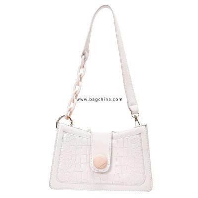 Crocodile Pattern Small PU Leather Armpit Bag For Women 2020 Elegant Chain Shoulder Handbags Female Travel Crossbody Hand Bag