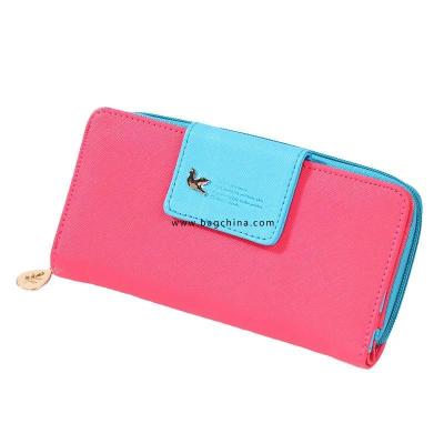 2020 Fashion Leather Women Wallets Long Zipper Patchwork Coin Female Purse With Bird Hasp Card Holder Clutch Money Phone Bag