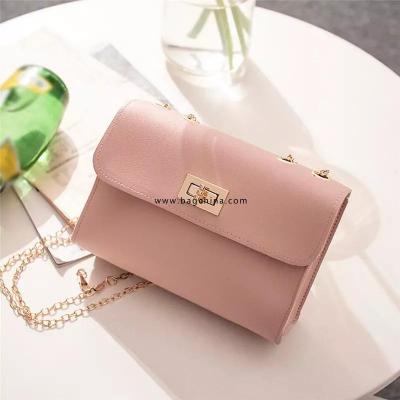 Fashion and Simple Women Bags Trend Wild Sheep Pattern Single Shoulder Bag Lock Chain Diagonal Bag Mini Lady Small Square Bag