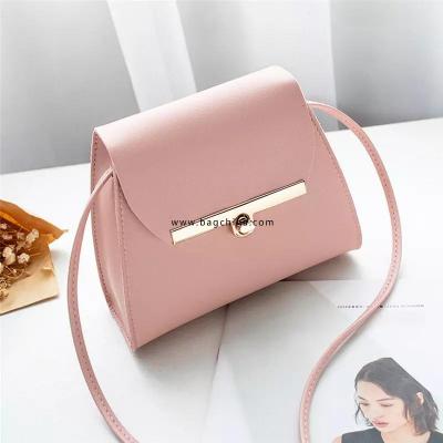 Simple Flap Shoulder PU Leather Bags for Women 2020 Girls Pure Color Mini Messenger Chest Bag Crossbody Handbags Bolsa Feminina