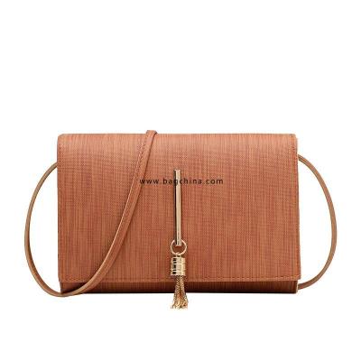 2020 New Women bags PU Fashion Ladies Shoulder Bag Solid Color Buckle Messenger Bag Tassel Charm Small Square Bag Wholesale