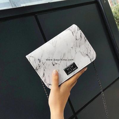 Bags for Women 2019 Marble Pattern Shoulder Bag Lock Buckle Wild Messenger Small Square Marble White Bag Designer Handbags