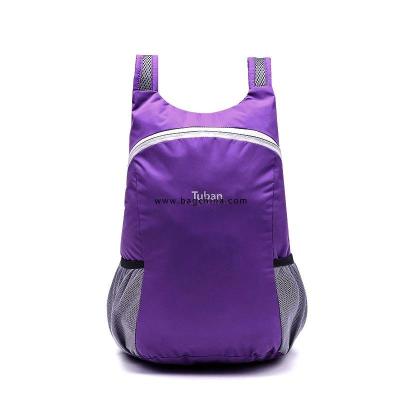 Lightweight Nylon Foldable Backpack Waterproof Backpack Folding Bag Portable Pack for Women Men Travel Black Backpack