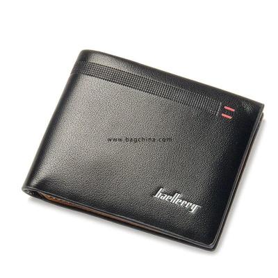 Leather Wallet Fashion Slim Short Bifold Men Wallet Casual Soild Wallet Men With Coin Pocket Purse Male Wallet