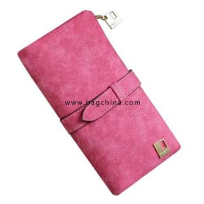 2020 Solid Drawstring Nubuck Leather Zipper Long Women Wallets Phone Bag Luxury Brand Wallets Designer Purse Card Holder Clutch